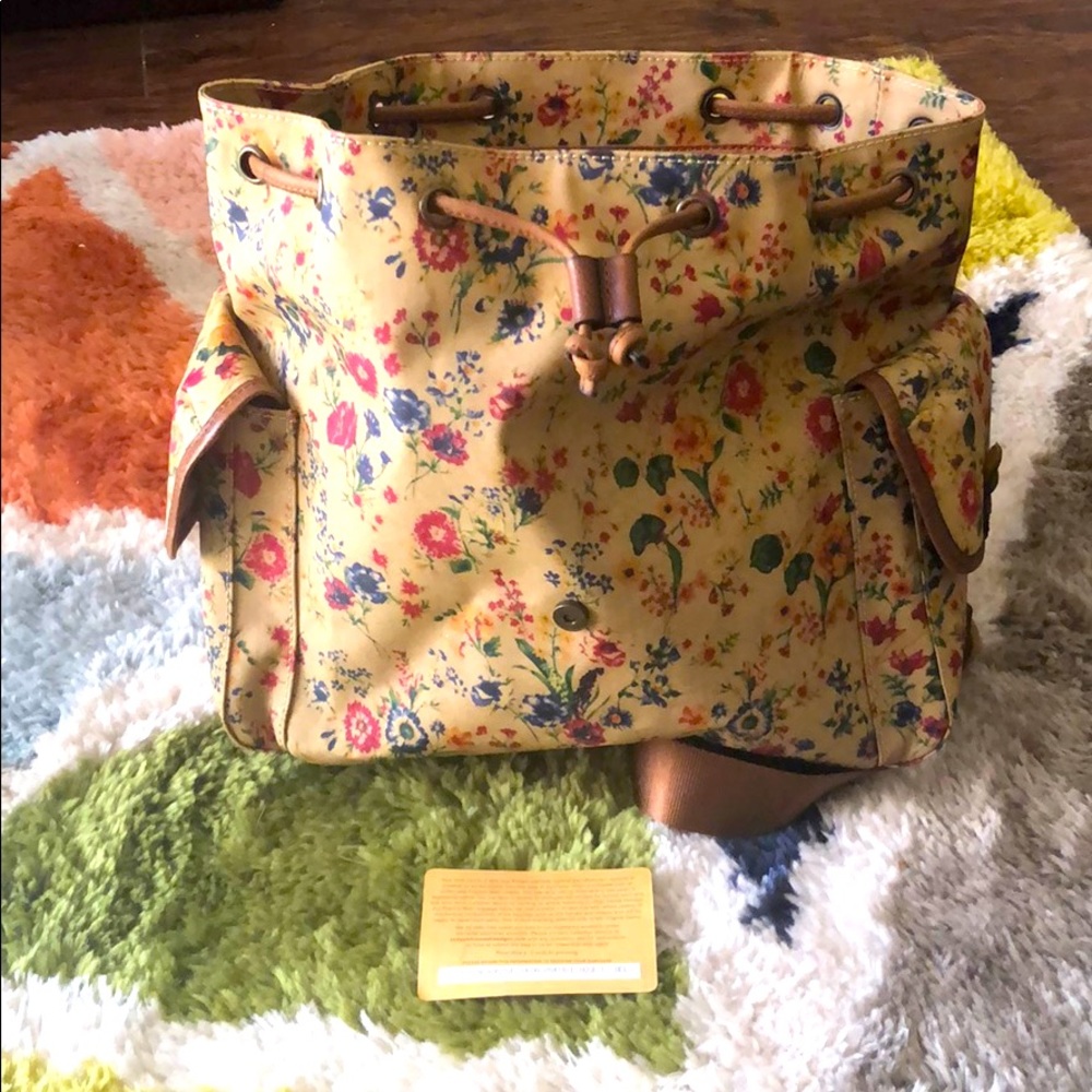 Patricia Nash- prairie rose tavella flap backpack
